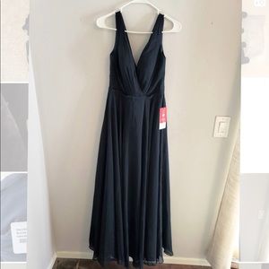 A-Line V-neck FloorLength Chiffon Bridesmaid Dress